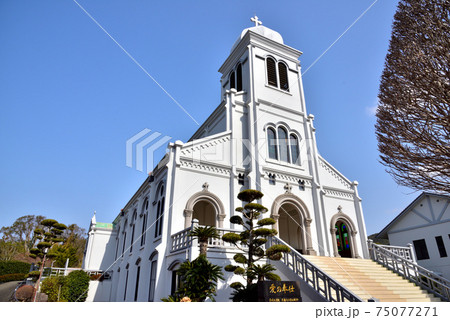 カトリック紐差教会 カトリックひもさし教会 長崎県平戸市紐差町1039の写真素材