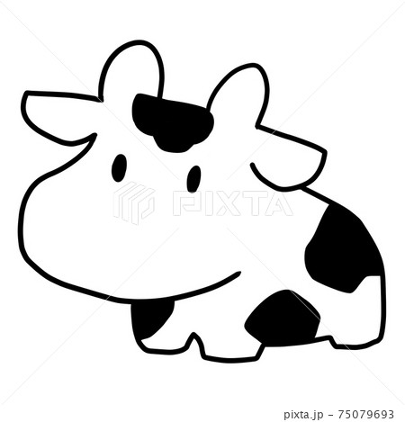 かわいいホルスタイン牛のイラストあのイラスト素材