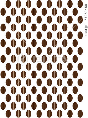 ポップなコーヒー豆の背景のイラスト素材