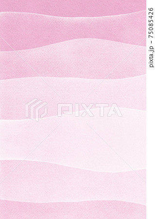 背景 テクスチャ 和紙 白 ピンク エンボス ウェーブの写真素材