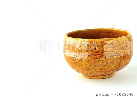 大樋焼飴釉薬の抹茶茶碗 75085940