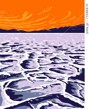 The Badwater Basin in Death Valley National Park Inyo County California United States of America WPA Poster Art 75086870