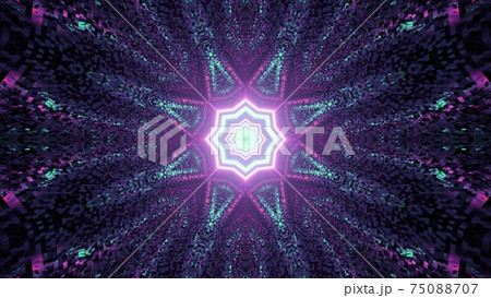 3D illustration of creative colorful kaleidoscope pattern 3D illustration of creative colorful kaleidoscope pattern 75088707