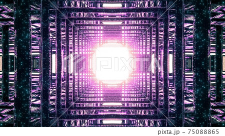 Futuristic hallway with glowing light 3d illustration Futuristic hallway with glowing light 3d illustration 75088865