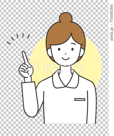 説明をする看護師 イラスト素材 説明をする看護師 イラスト素材 75089260