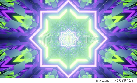 3d illustration of bright glowing tunnel 3d illustration of bright glowing tunnel 75089415