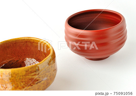 常滑焼朱泥の抹茶茶碗 常滑焼朱泥の抹茶茶碗 75091056