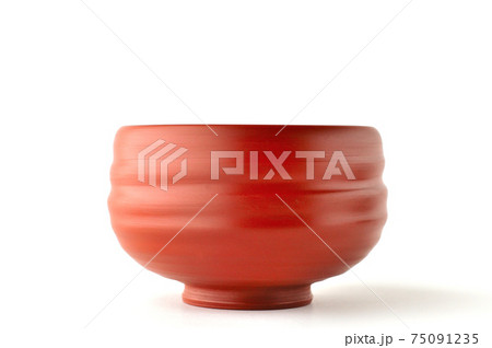 常滑焼朱泥の抹茶茶碗 75091235