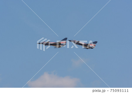 中国空軍J-10八一飛行表演隊編隊ブレイク 75093111