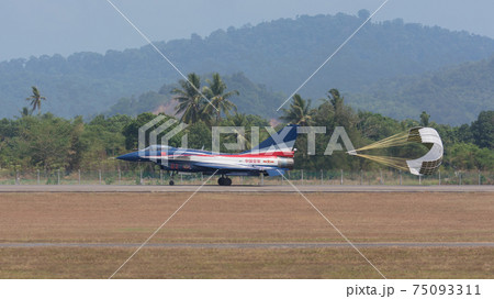中国空軍J-10八一飛行表演隊着陸 75093311
