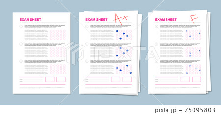 Realistic Exam Sheet Set 75095803