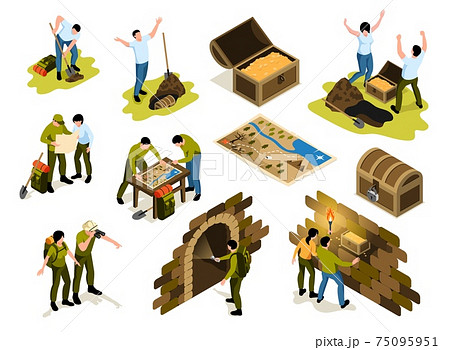 Treasure Hunt Icon Set Treasure Hunt Icon Set 75095951