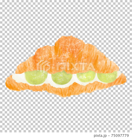 Muscat cream sandwich croissant 75097779