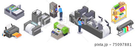 Printing Facility Icons Collection 75097881