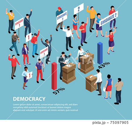 Isometric Democracy System Background Isometric Democracy System Background 75097905