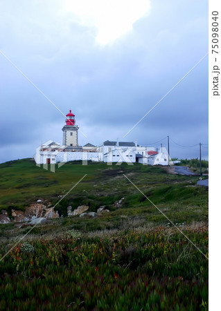 Vertical of the Capo Da Roca Lighthouse in Portugal Vertical of the Capo Da Roca Lighthouse in Portugal 75098040