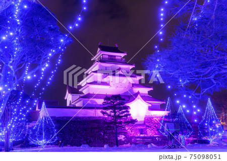 鶴ヶ城 イルミネーション 鶴ヶ城 イルミネーション 75098051