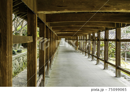 吉備津神社　廻廊　岡山県岡山市 75099065
