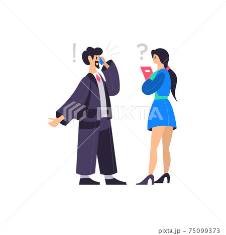 Business Coworkers Interaction Composition 75099373