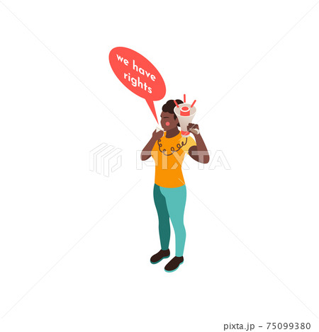 Female BLM Activist Composition 75099380