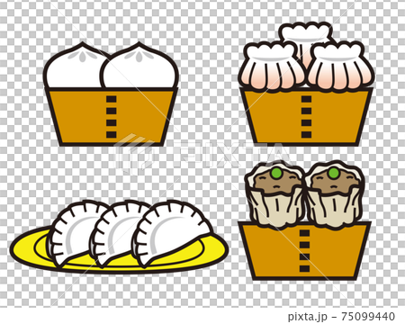 Dim sum icon set 75099440