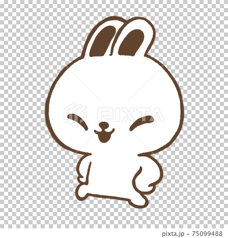 スキップするうさぎ 75099488