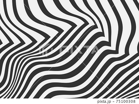 Black and white refracted wavy curves abstract background Black and white refracted wavy curves abstract background 75100308