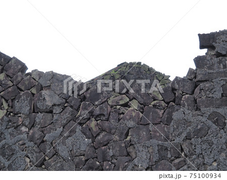 Old stone brick abandoned building in Taiwan 75100934