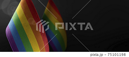Small national flags of the lgbt on a dark background Small national flags of the lgbt on a dark background 75101198