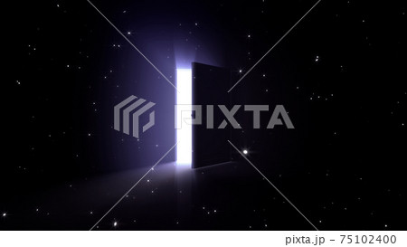 輝かしい未来への扉、天国と成功への道。 3D イラスト 75102400