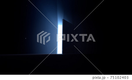 輝かしい未来への扉、天国と成功への道。 3D イラスト 75102403