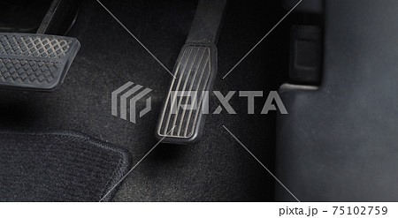 Accelerator and breaking pedal in a car. 75102759