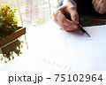 Businessman is signing a contract, business contract details 75102964