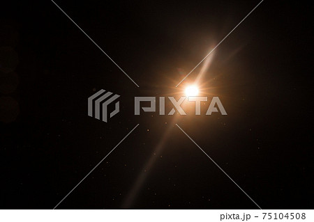Lens Flare ,Sun Flare on black background object design Lens Flare ,Sun Flare on black background object design 75104508