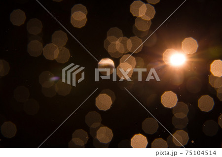 Lens Flare ,Sun Flare on black background object design 75104514