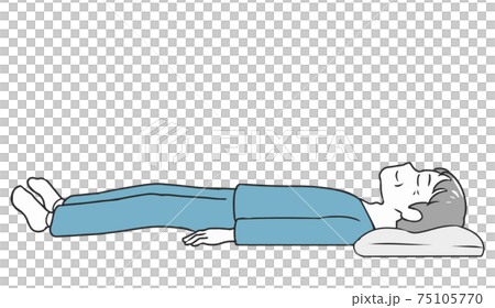 Elderly man right next to sleeping 75105770