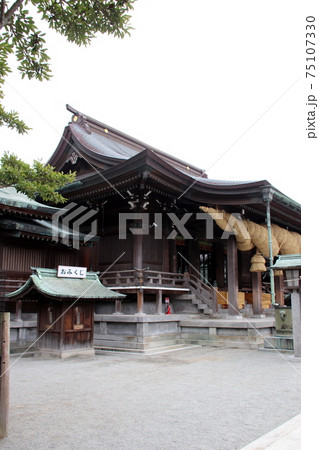 福津市の宮地嶽神社拝殿 福津市の宮地嶽神社拝殿 75107330