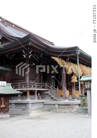 福津市の宮地嶽神社拝殿 福津市の宮地嶽神社拝殿 75107331