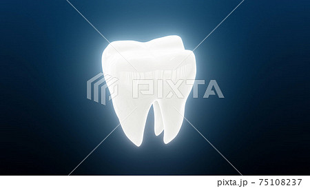 3d illustration of Whitened Looking Dental Tooth Rotating 3d illustration of Whitened Looking Dental Tooth Rotating 75108237