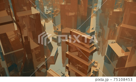 3d rendered illustration of mograph city 3d rendered illustration of mograph city 75108453