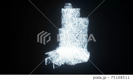 3d rendered illustration of Building By Lines 3d rendered illustration of Building By Lines 75108511