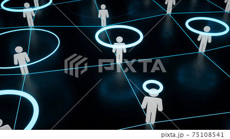 3d rendered illustration of Connecting People 75108541