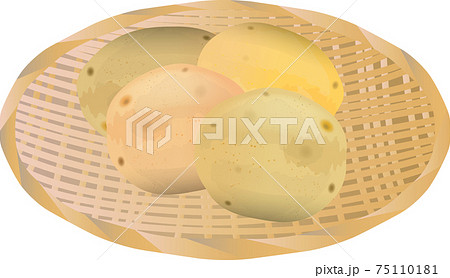 シンプルで可愛いじゃがいものイラスト素材