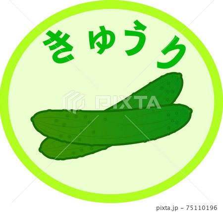 シンプルで可愛いきゅうりのイラスト素材
