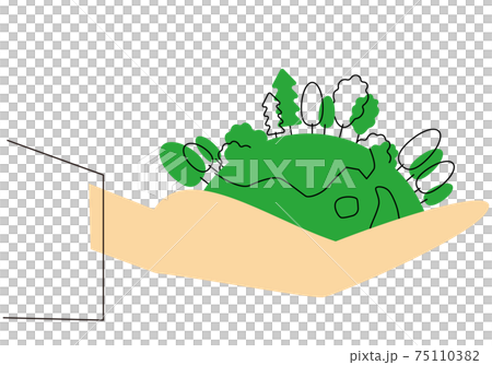 SDGs: Image illustration of Goal 15 "Let's protect the richness of the land". 75110382