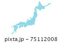 日本　日本地図のイラスト 75112008