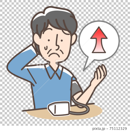 血圧が高い男性 血圧が高い男性 75112329