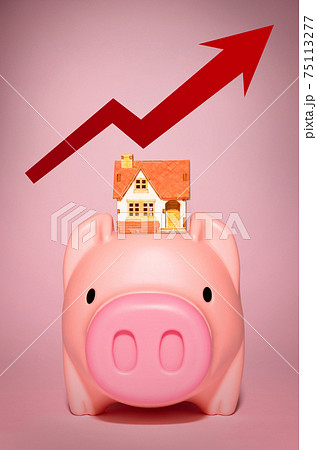 貯金箱 矢印 住宅 75113277