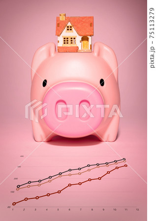 貯金箱 グラフ 住宅 75113279