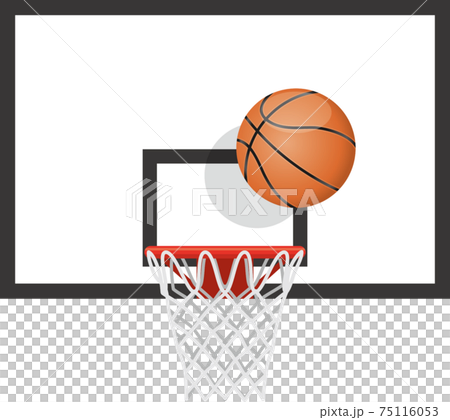 Image illustration of basketball and goal (front) Image illustration of basketball and goal (front) 75116053